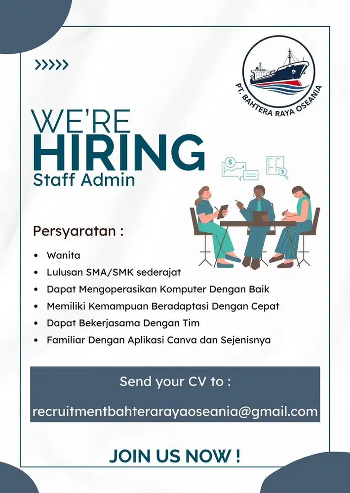 Butuh staff admin