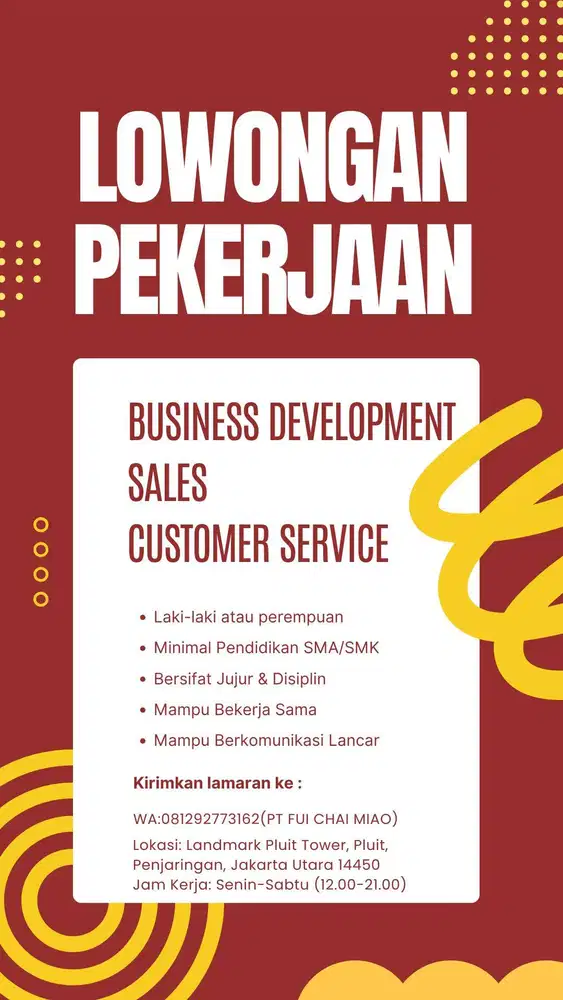 Lowongan Pekerjaan mudah tanpa persyaratan sulit