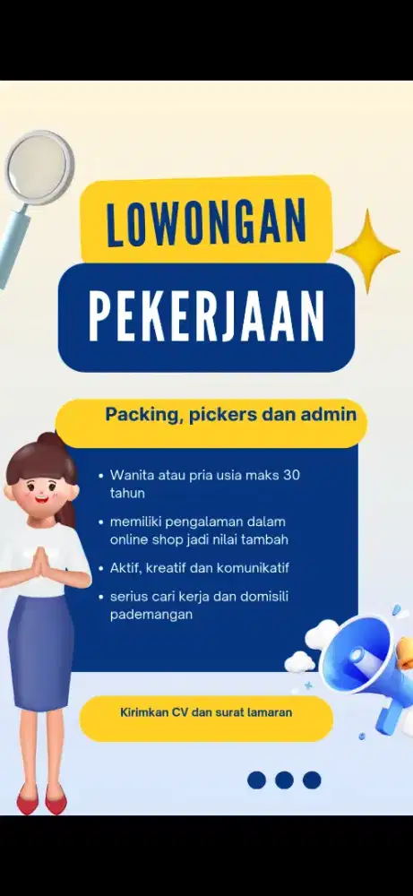 Lowongan packing online shop