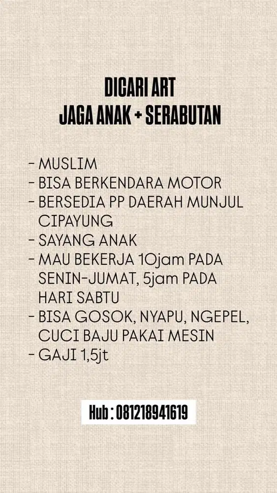 Art jaga anak+srabutan