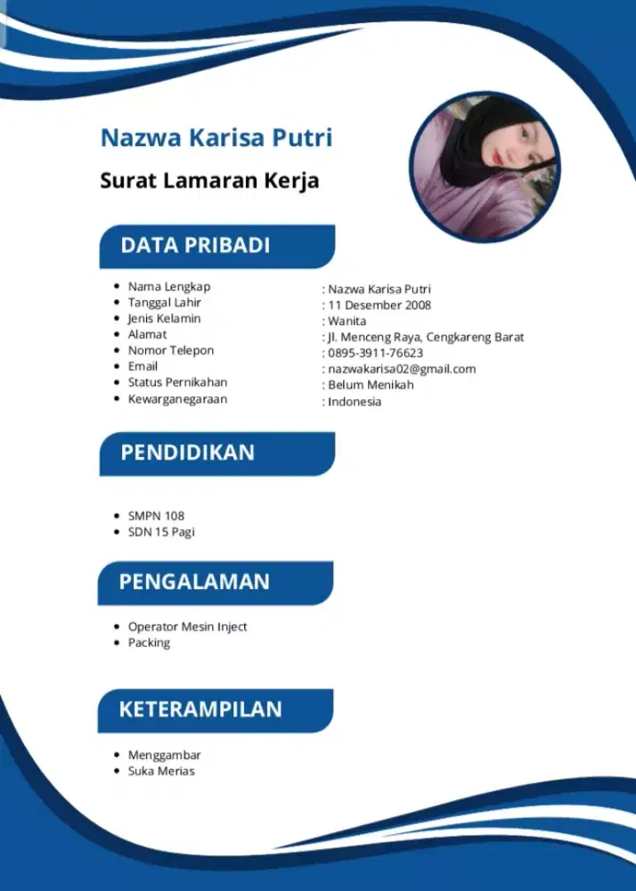 mencari pekerjaan apa saja.