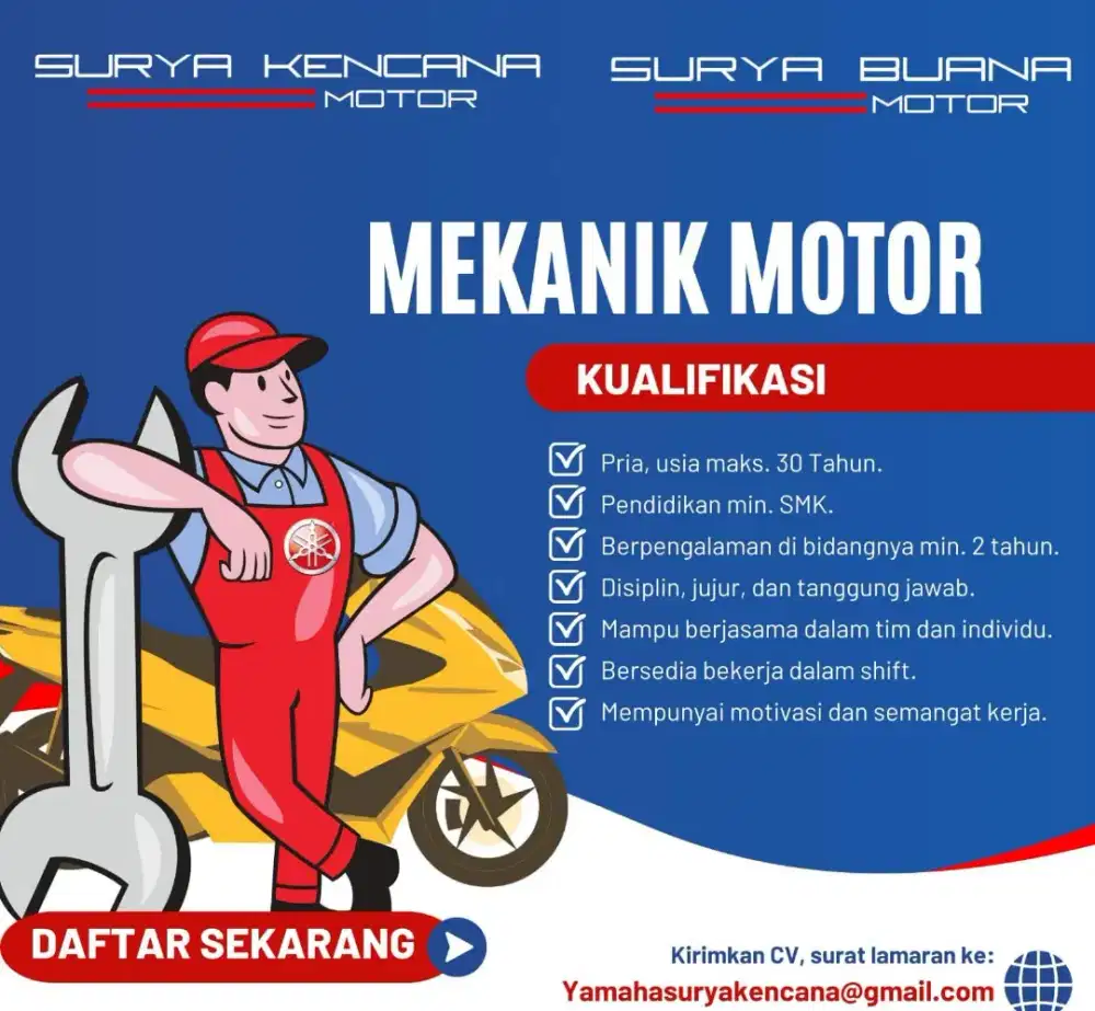Lowongan Mekanik Motor