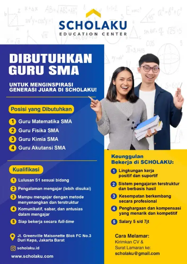 Lowongan Kerja Guru Bimbel SMA
