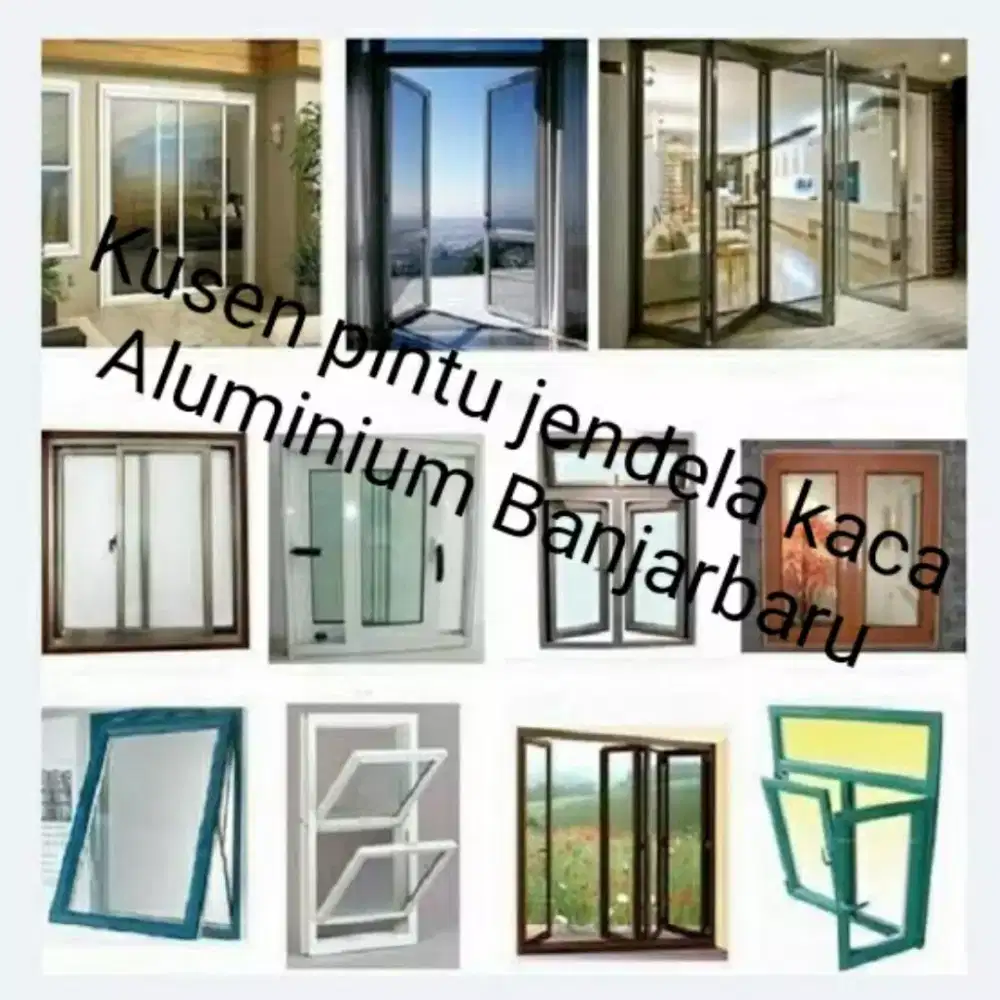 Pintu jendela kusen kaca aluminium