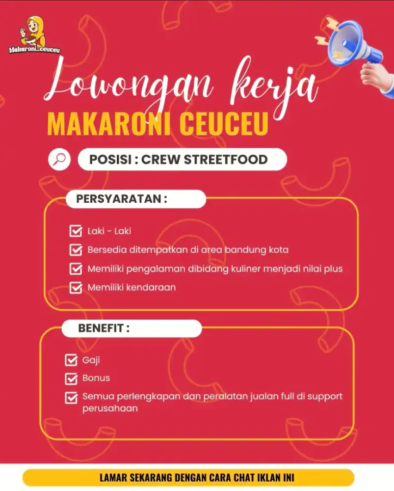 Lowongan Kerja Crew Gerobakan