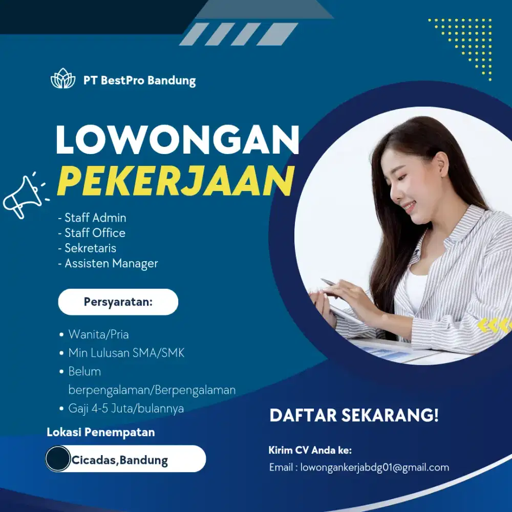 LOWONGAN KERJA SMA/SMK