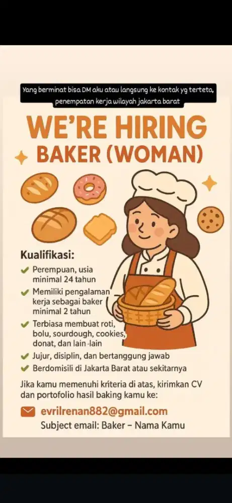 Chef bakery wanita