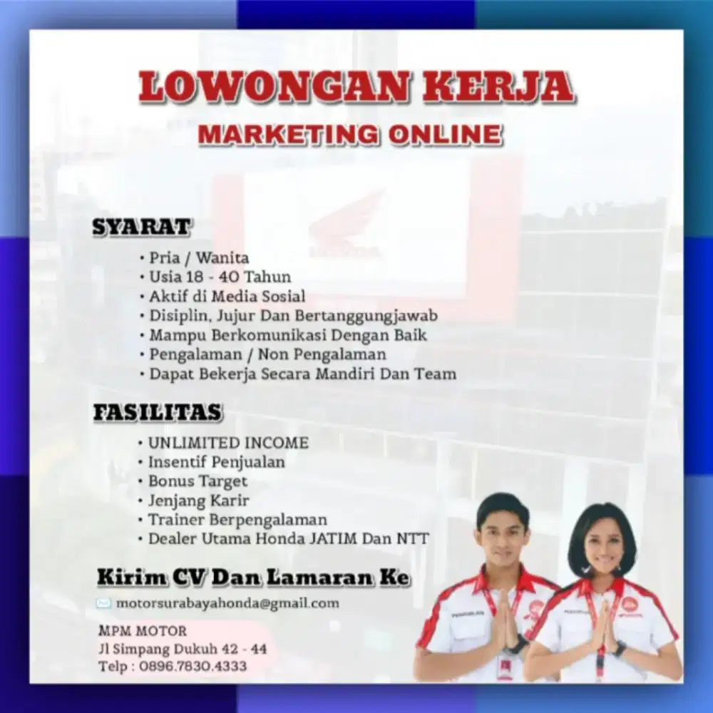Lowongan Kerja Marketing Honda