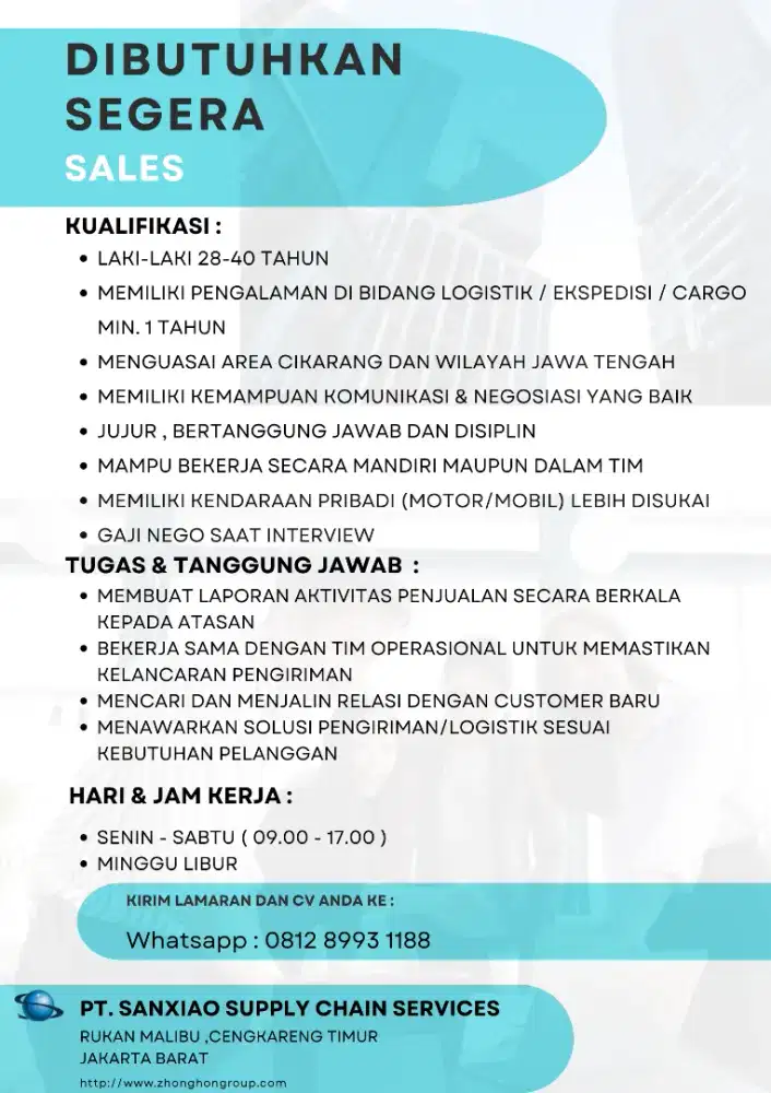 LOWONGAN KERJA SALES