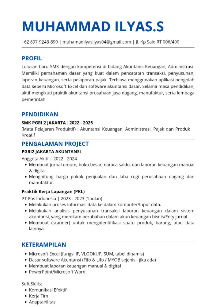 SAYA SIAP KERJA SEGERA