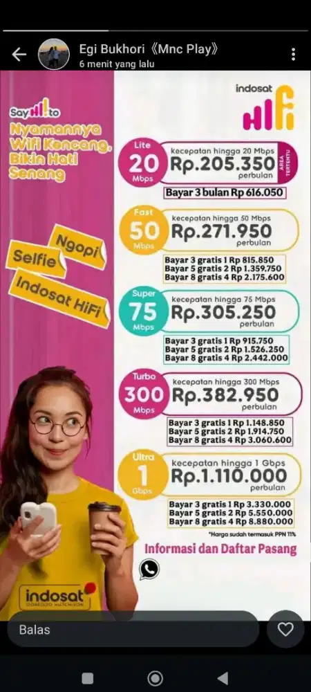 Wifi murah unlimited