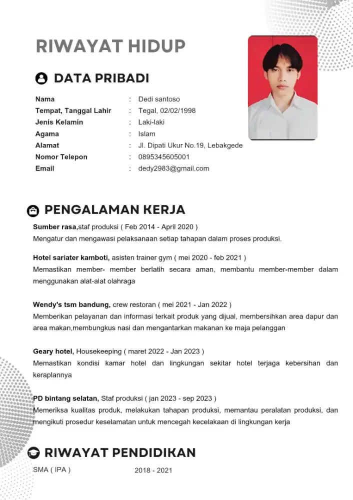 Info lowongan pekerjaan