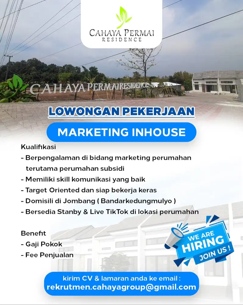 LOWONGAN KERJA MARKETING RUMAH SUBSIDI