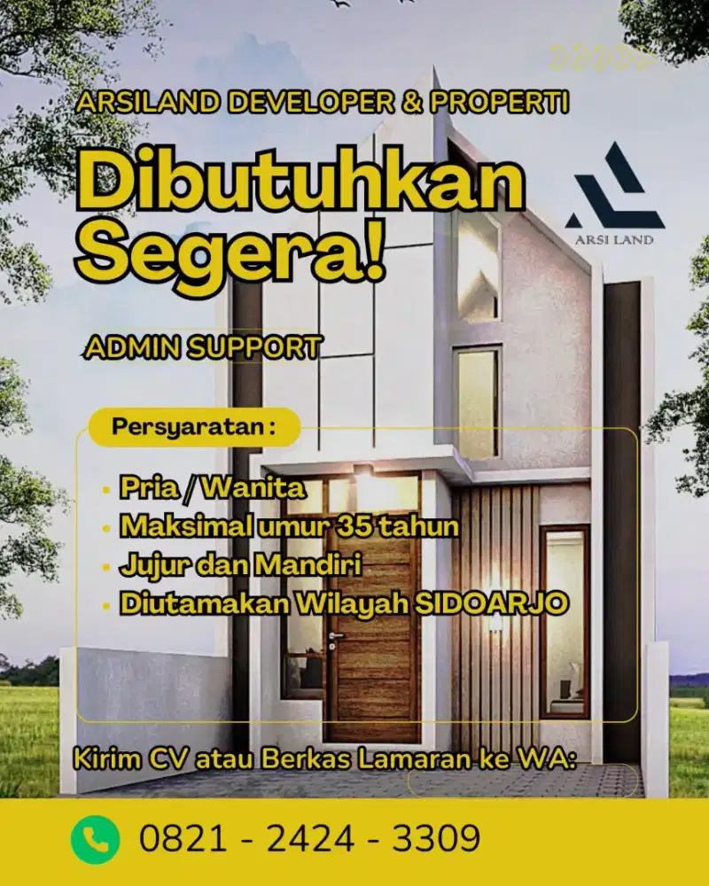 Lowongan admin suport