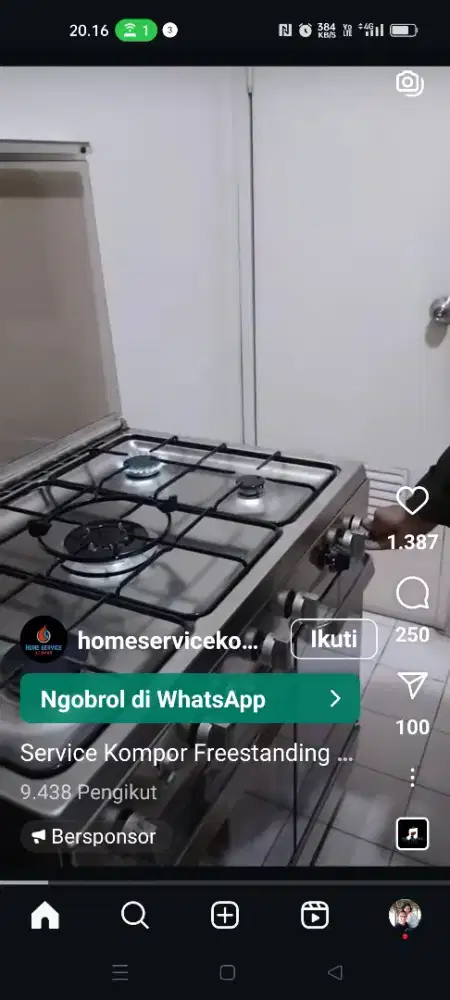 Di butuhkan Teknisi kompor- Api Abadi