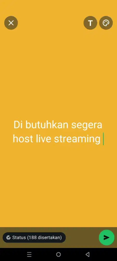 Di butuhkan segera host live