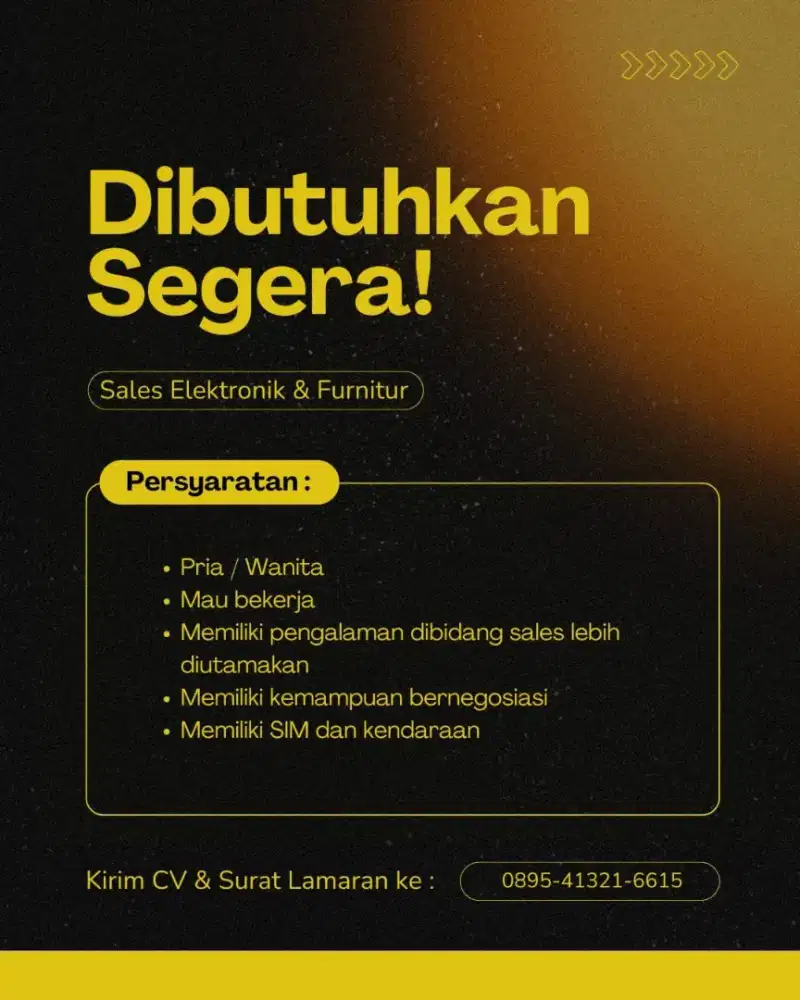 sales elektronik dan furniture