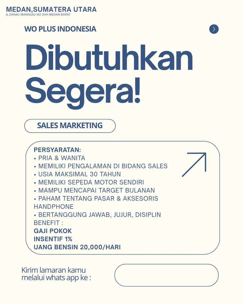 lowongan kerja sales acc hp