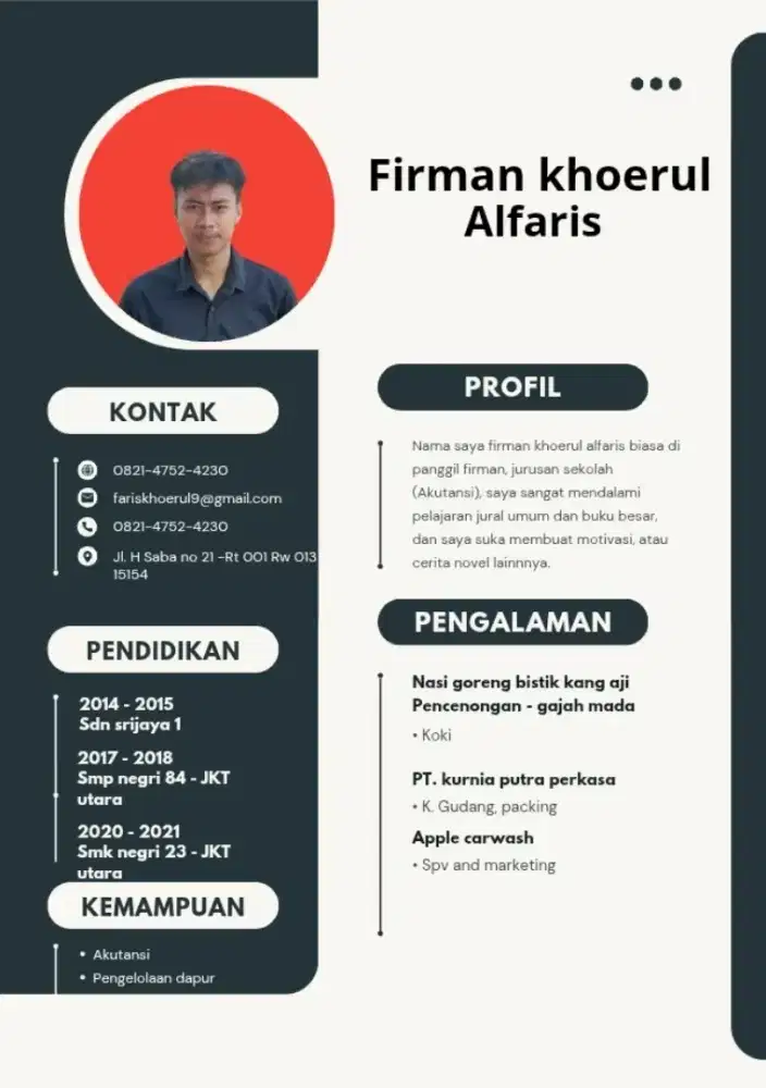 Saya firman sedang mencari pekerjaan