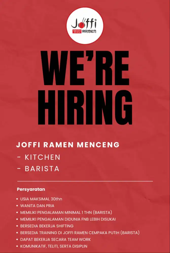 KITCHEN DAN BARISTA