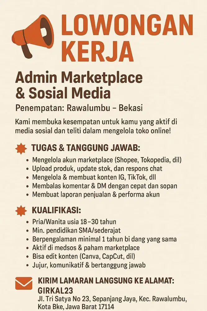 ADMIN MARKETPLACE & SOSIAL MEDIA