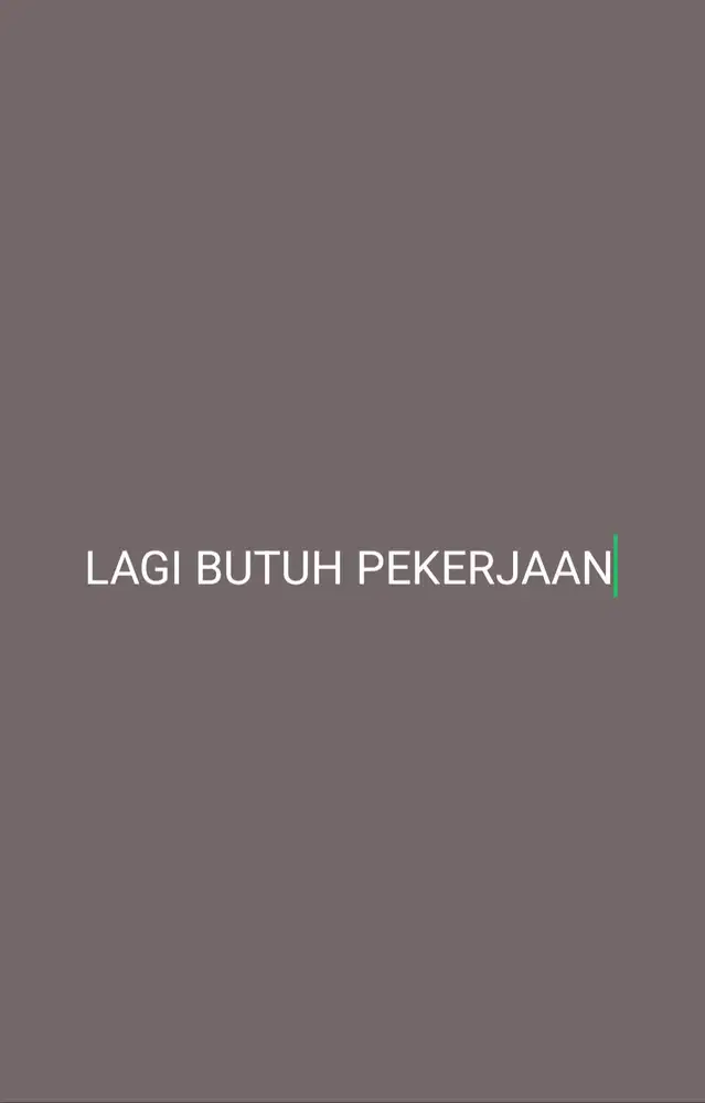 Lagi nyari pekerjaan