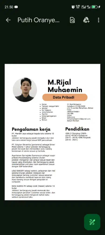 Mencari pekerjaan