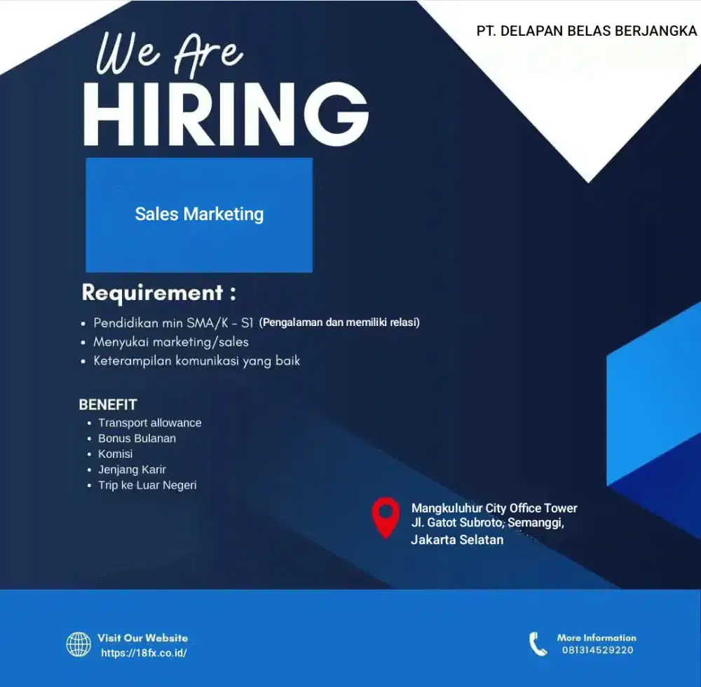 Dibutuhkan Sales Marketing