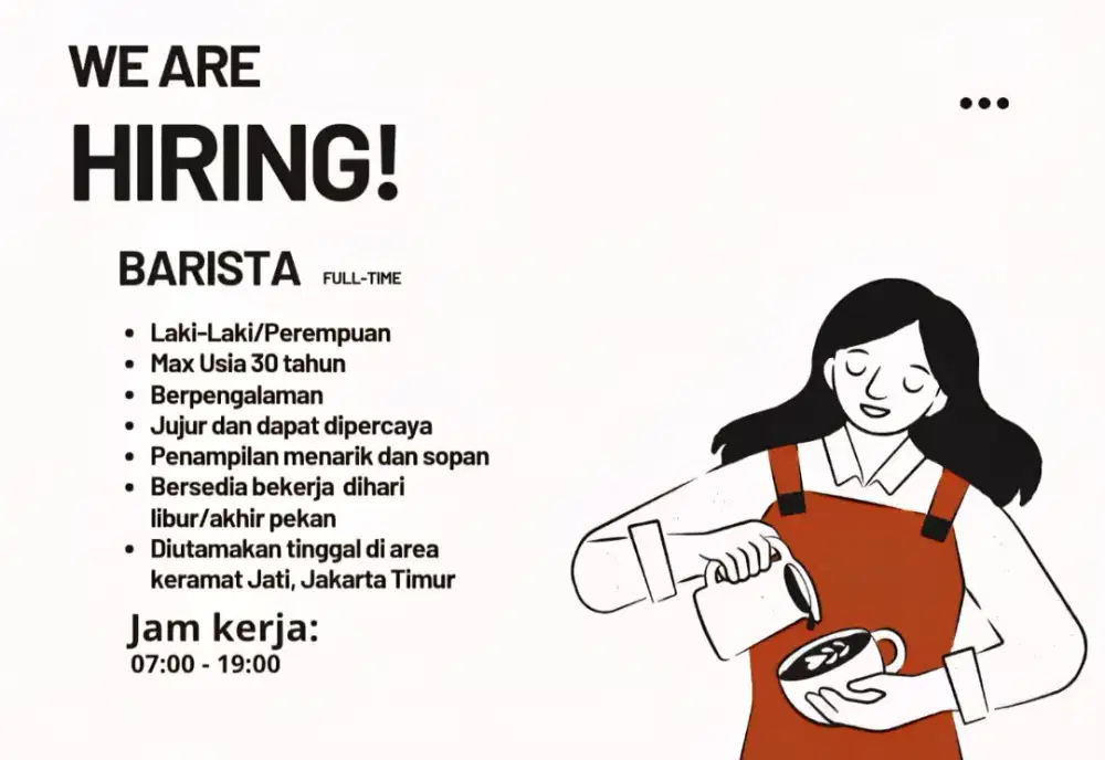 Lowongan kerja barista