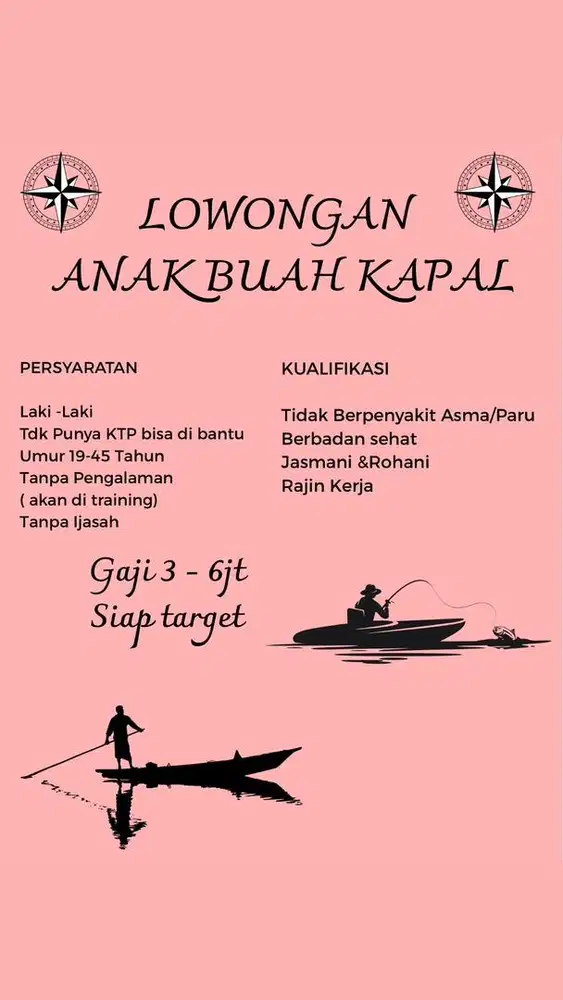 LOWONGAN PEKERJAAN ABK IKAN