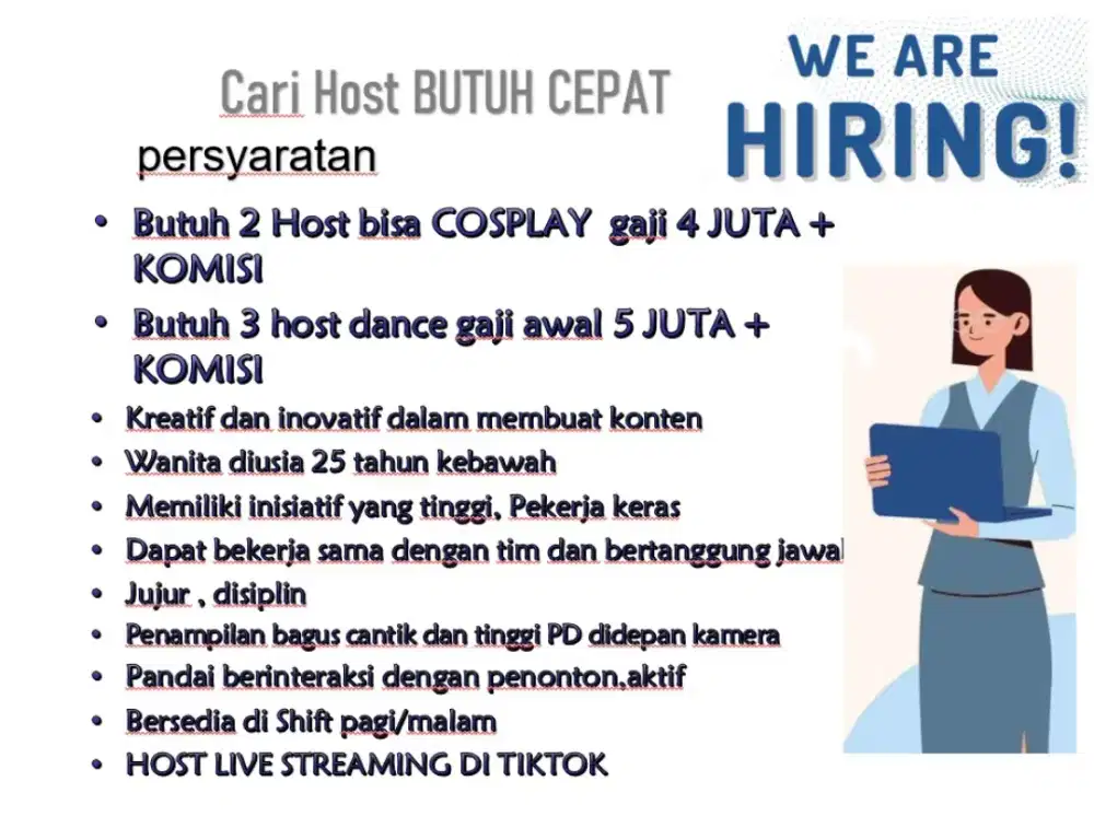 Cari host live streaming di tiktok