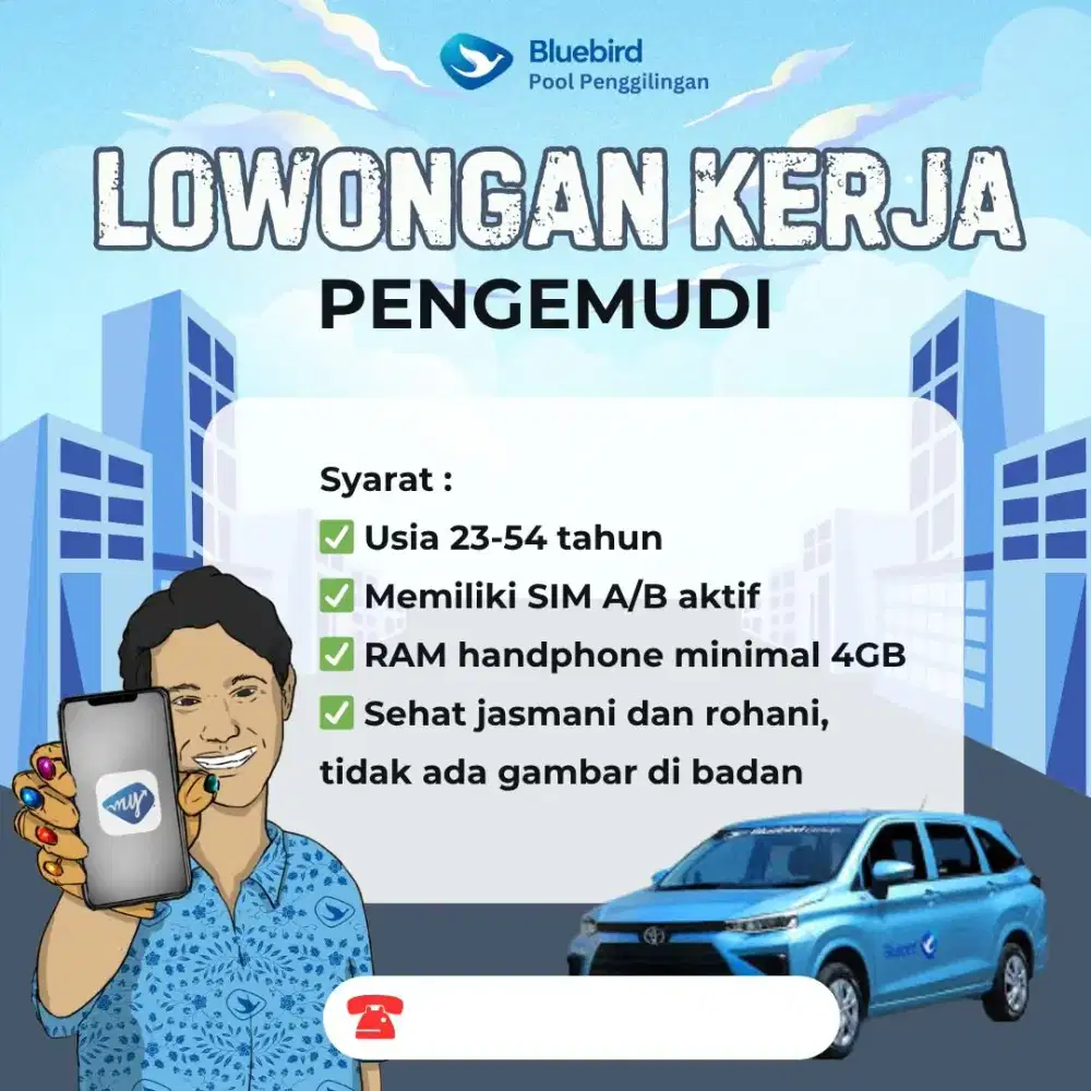 Lowongan pengemudi Bluebird penggilingan