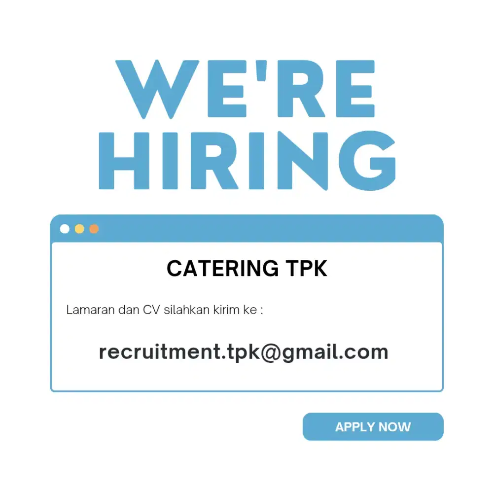 Lowongan Tenaga Kerja Catering