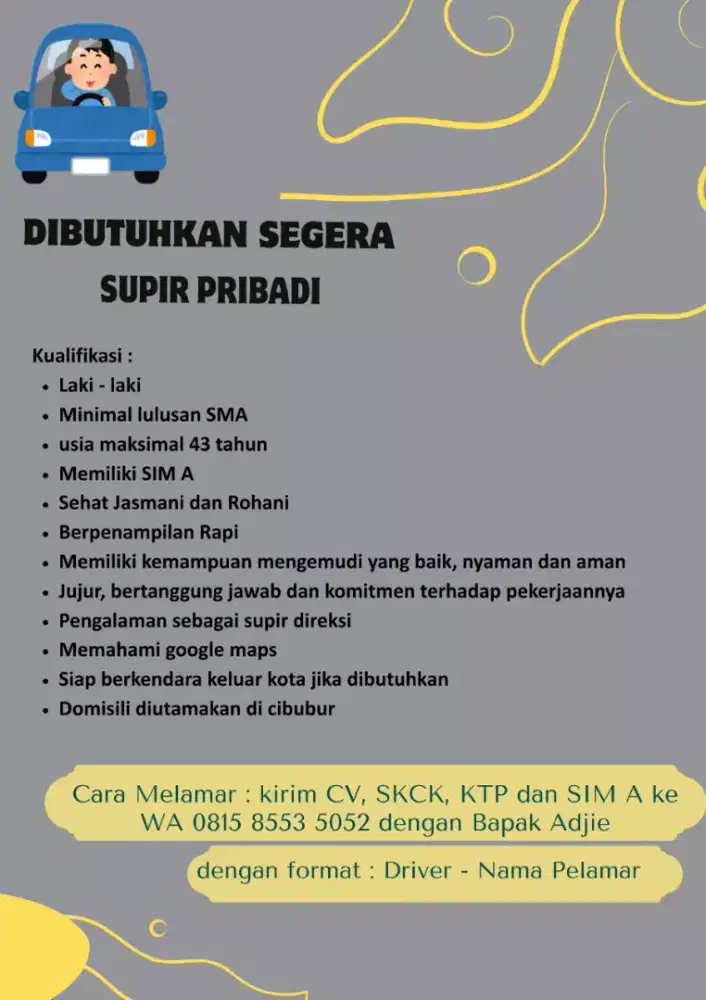 Driver pribadi secepatnya