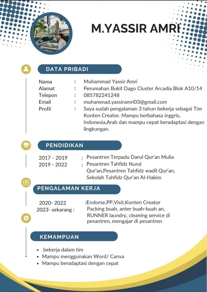 Cari kerja, kerja apa aja yg penting halal