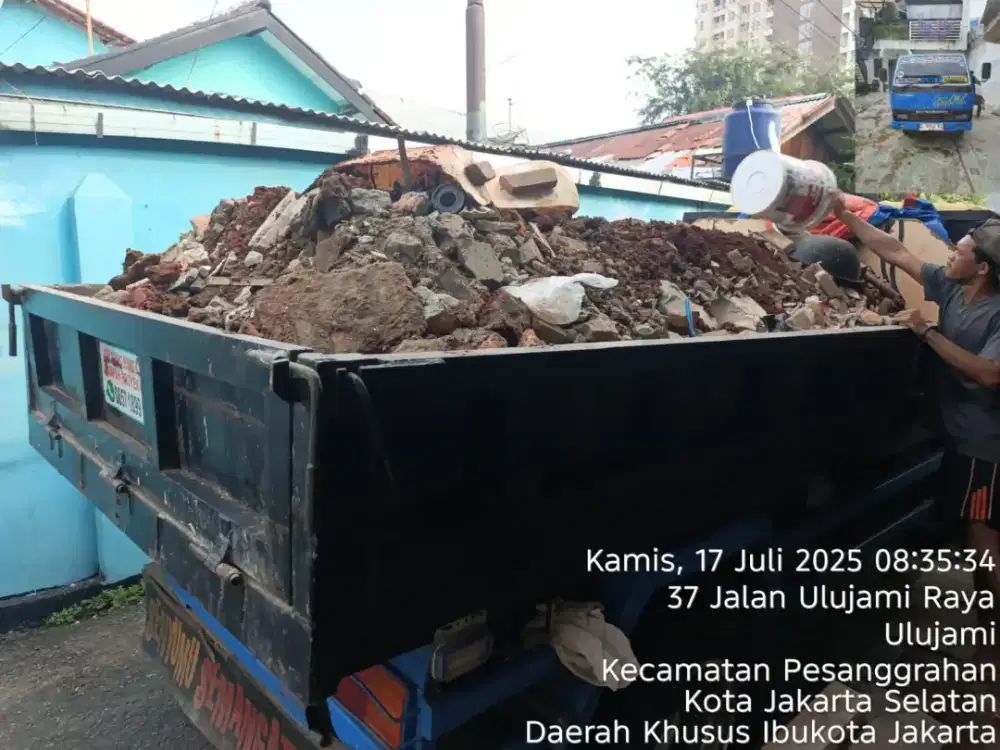 Jasa buang puing tanah