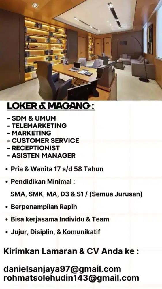 Dibutuhkan KaryawanTetap