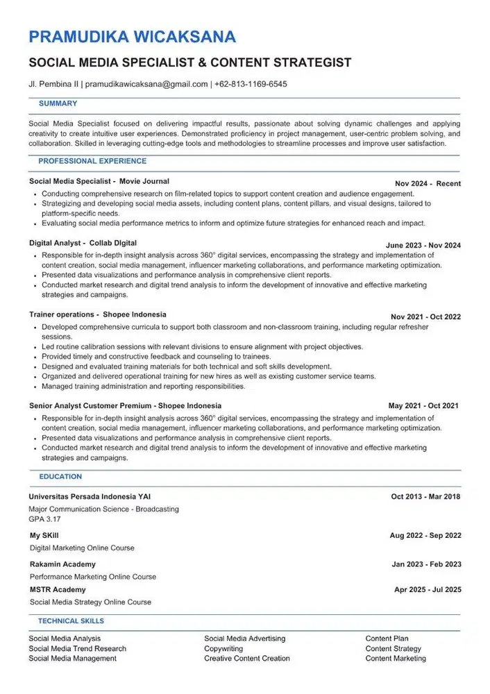 Mencari pekerjaan sebagai Social Media Specialist