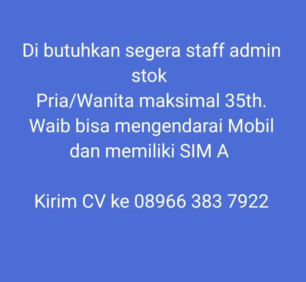Administrasi staff