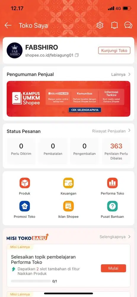 Kelola admin online shop