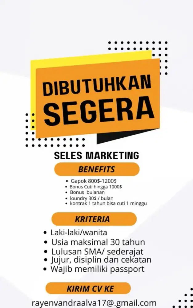 DICARI SELES MARKETING