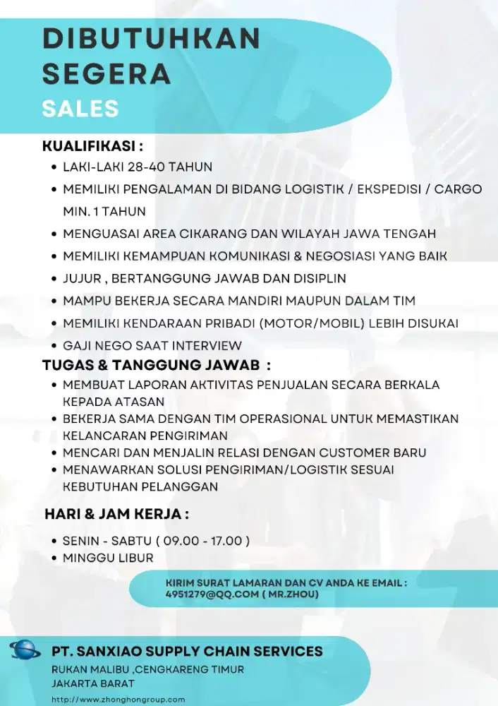 LOWONGAN KERJA SALES