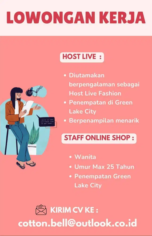 LOKER STAFF ONLINE SHOP & HOST LIVE