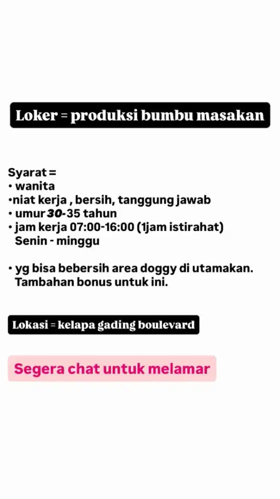 Staff produksi bumbu masakan