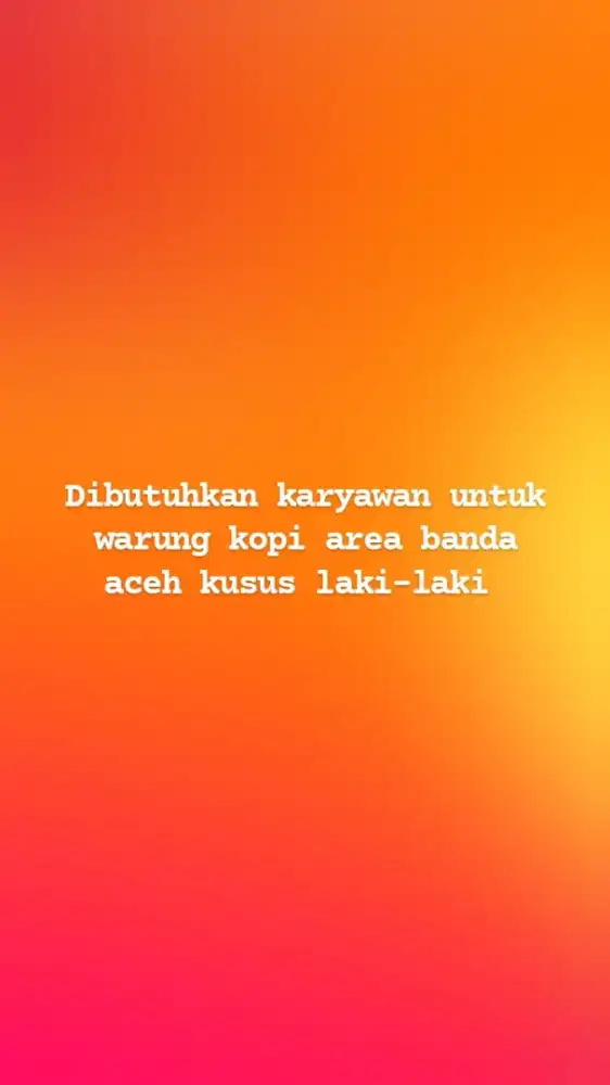 karyawan (waiters) di warung kopi