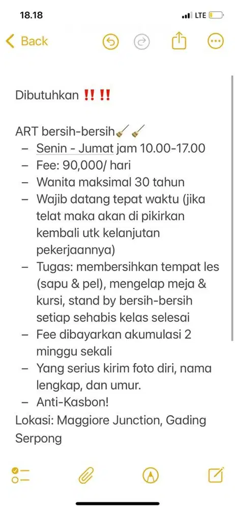 Lowongan Kerja ART