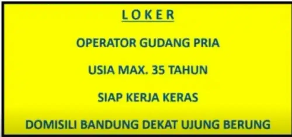 Loker Petugas GUDANG