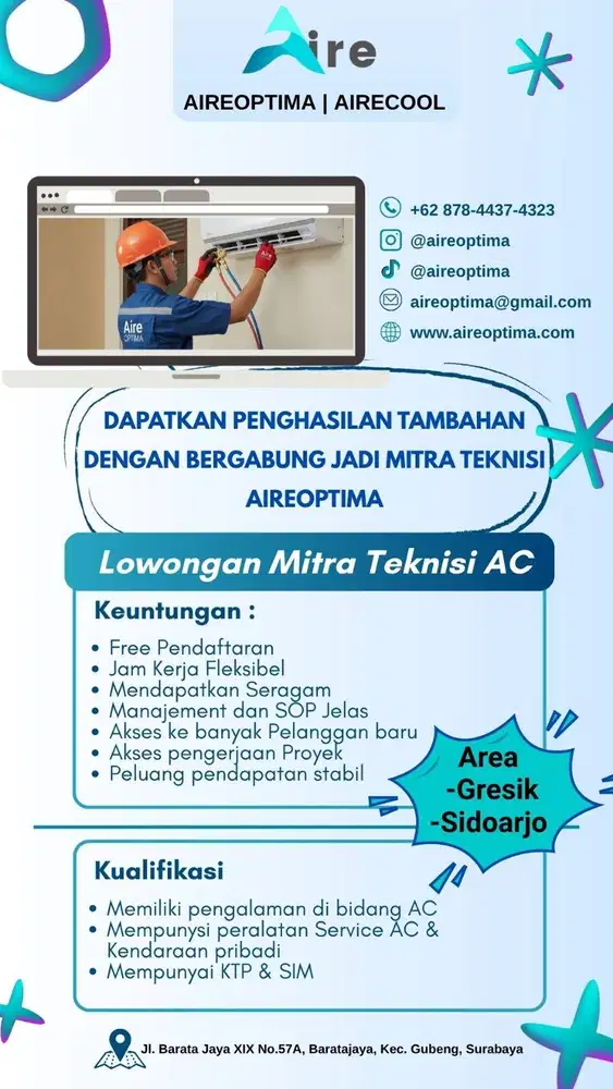 Lowongan Kerja Partner Mitra Teknisi AC