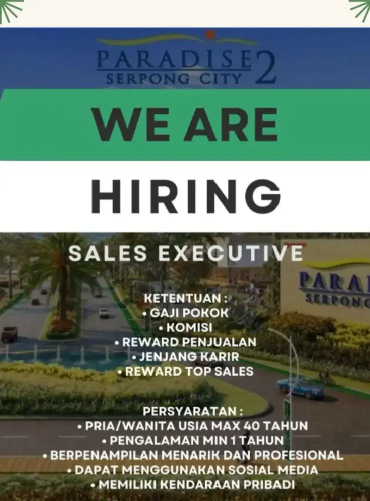 Sales in-house serpong paradise