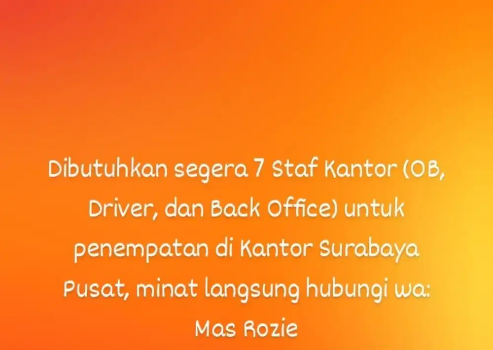 Lowongan kerja surabaya pusat